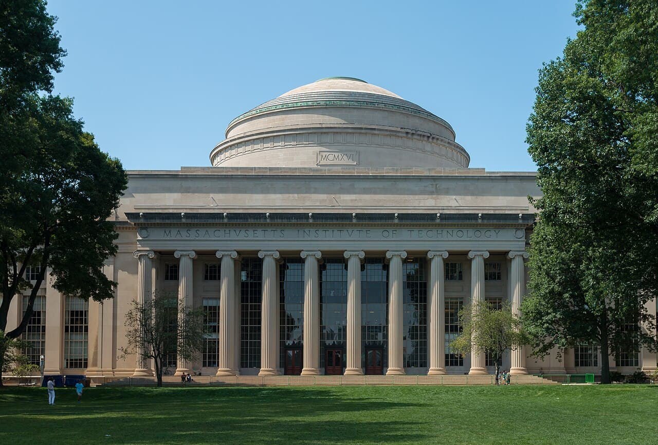 MIT’s Great Dome and stone-columned facade